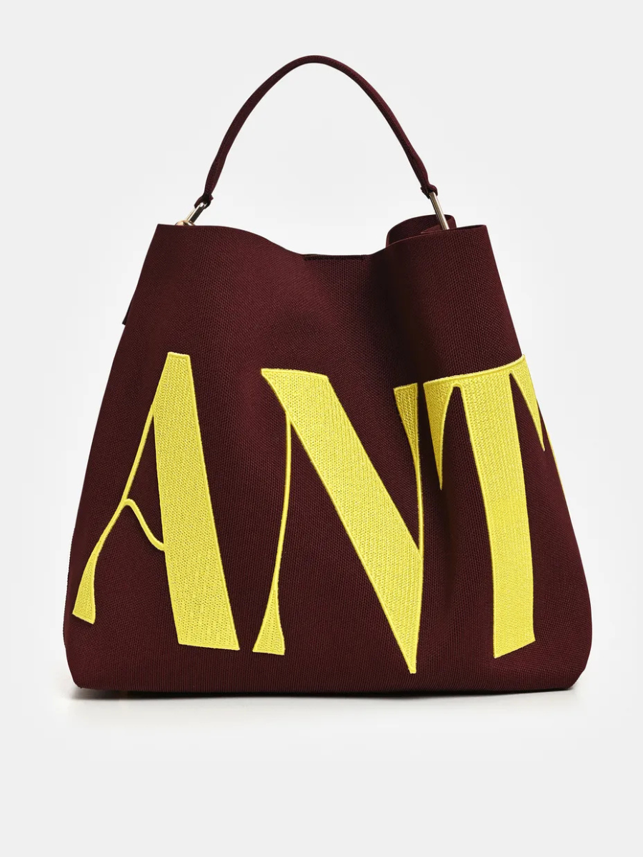 Essentiel Antwerp Karoll Knitted Bag - Cigar Lounge