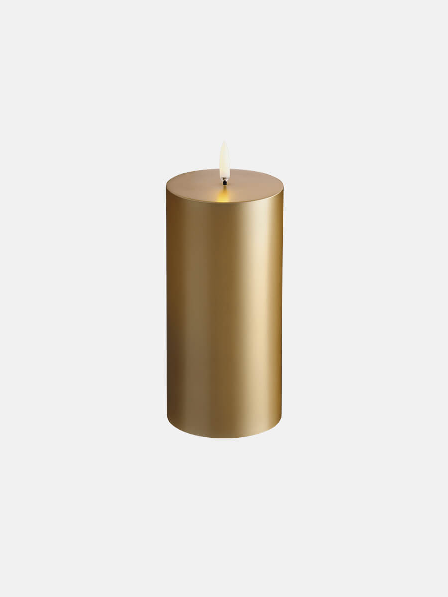 Uyuni Lighting
LED Pillar Candle 7.8x15 - Gold Finish