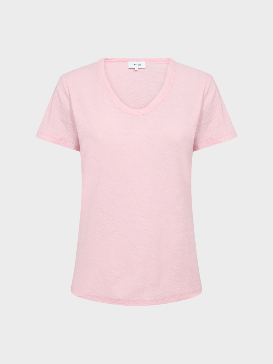Levete Room - LR-Any2 V-Neck T-Shirt - Rose