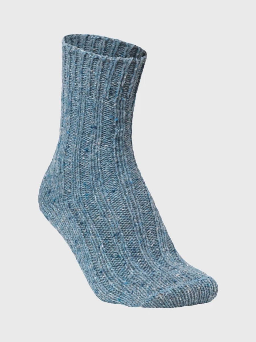 MJM - Wool Mix Socks Rib Soft - Light Blue