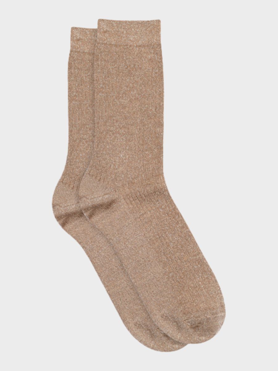 MP Denmark - Lina Glitter Socks - Coca Mocha