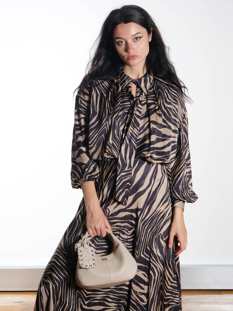 ganni Mini Hobo Bag - White Pepper