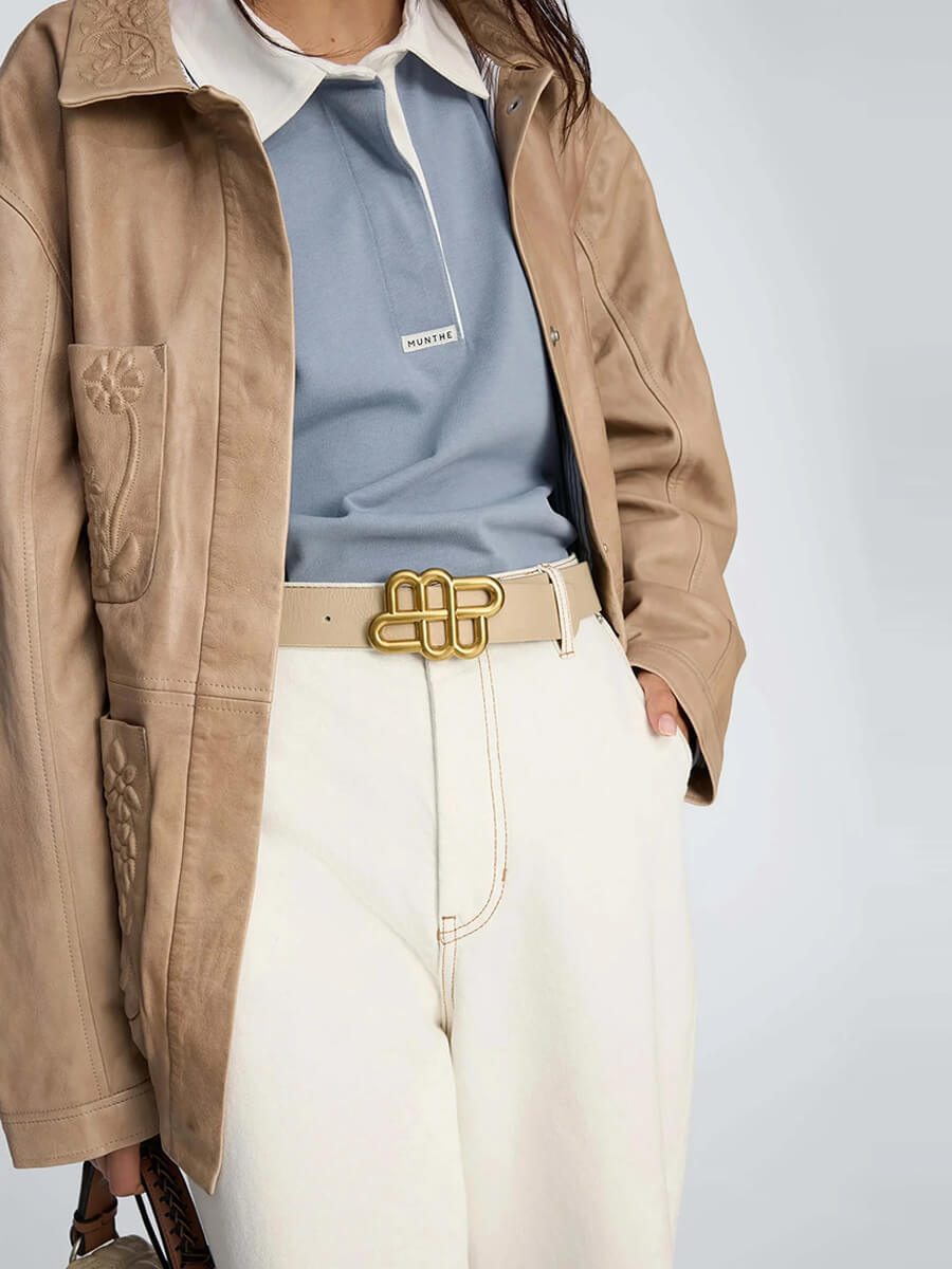 MUNTHE
Latter Belt - Beige