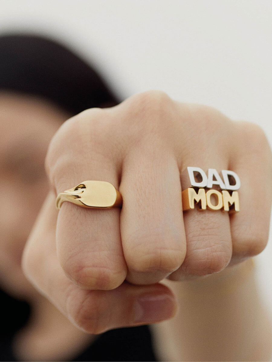 Maria Black Mom and Dad ring