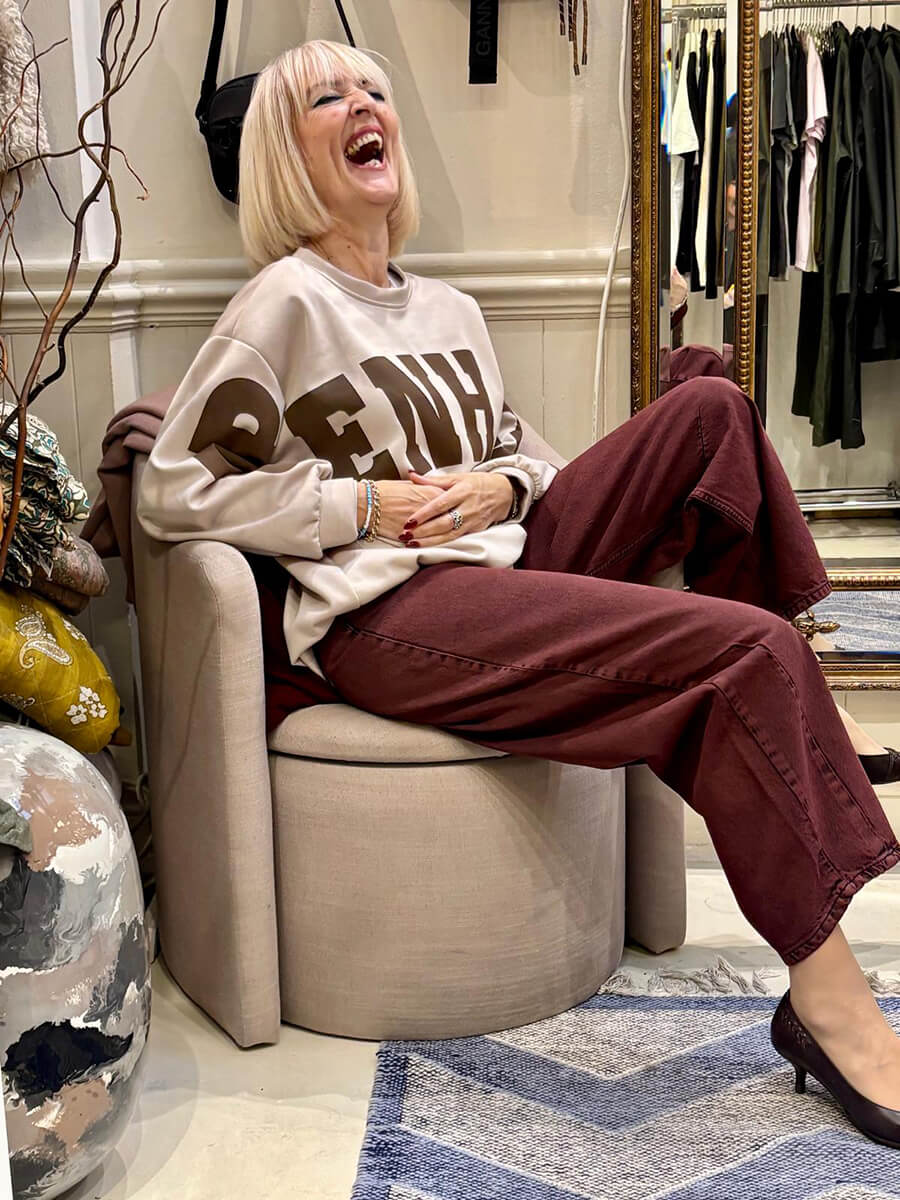 Marta Du Château Hibiscus Sweatshirt - Beige