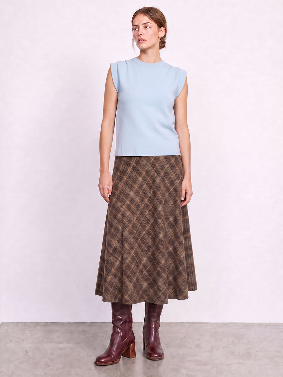 Project AJ117 - Mary Skirt - Army Brown