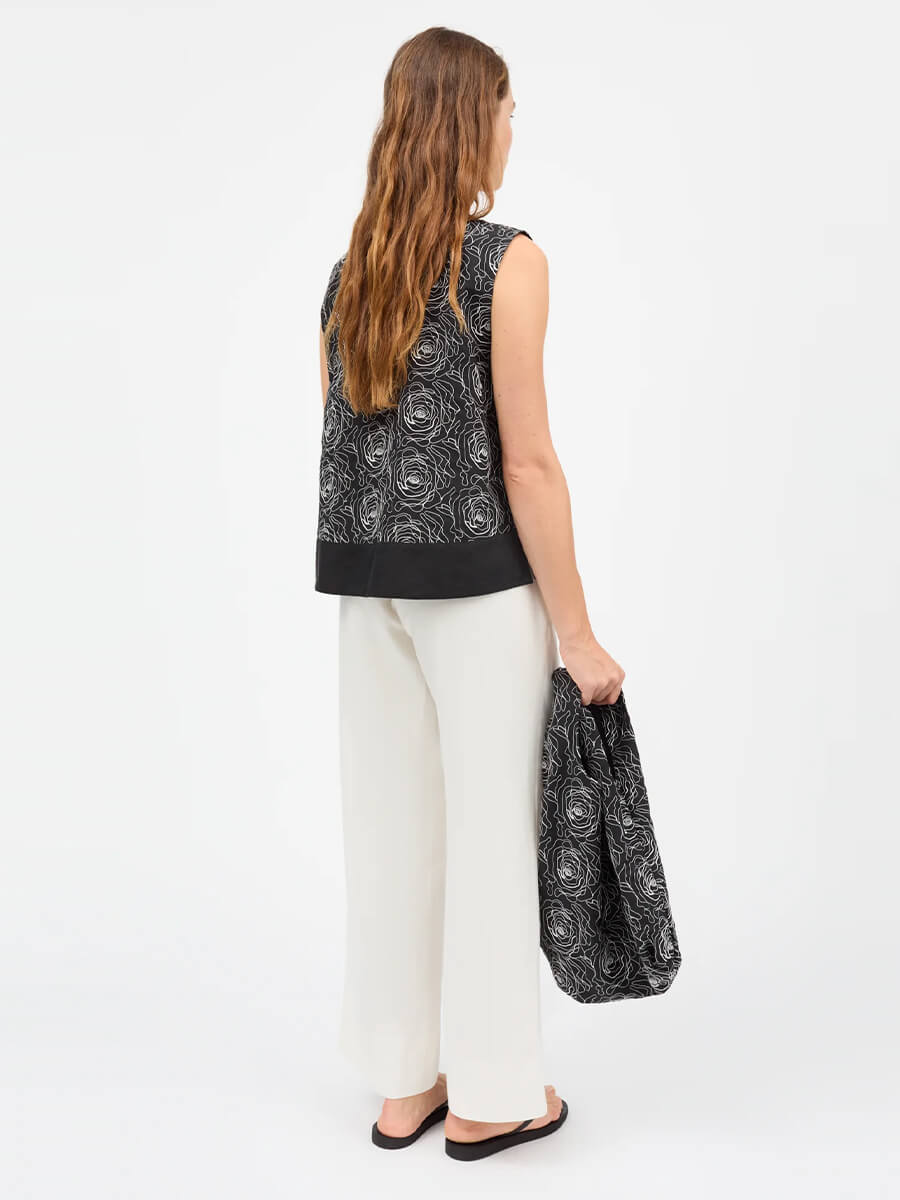 Skull Mollie Top - Black