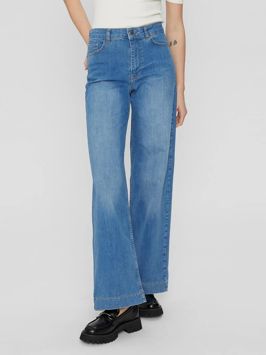 Numph Nuparis Long Jeans - Light Blue