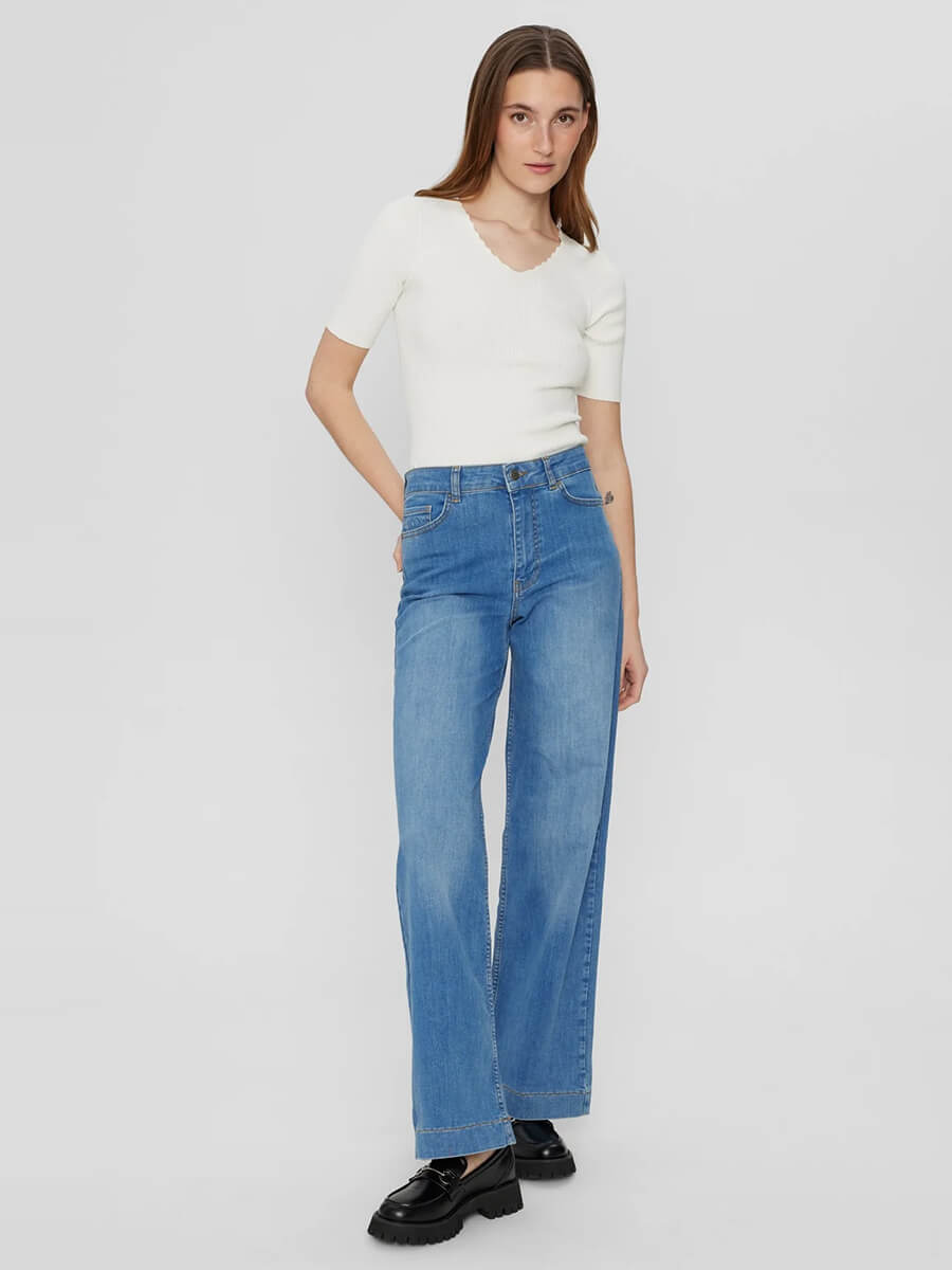 Numph Nuparis Long Jeans - Light Blue
