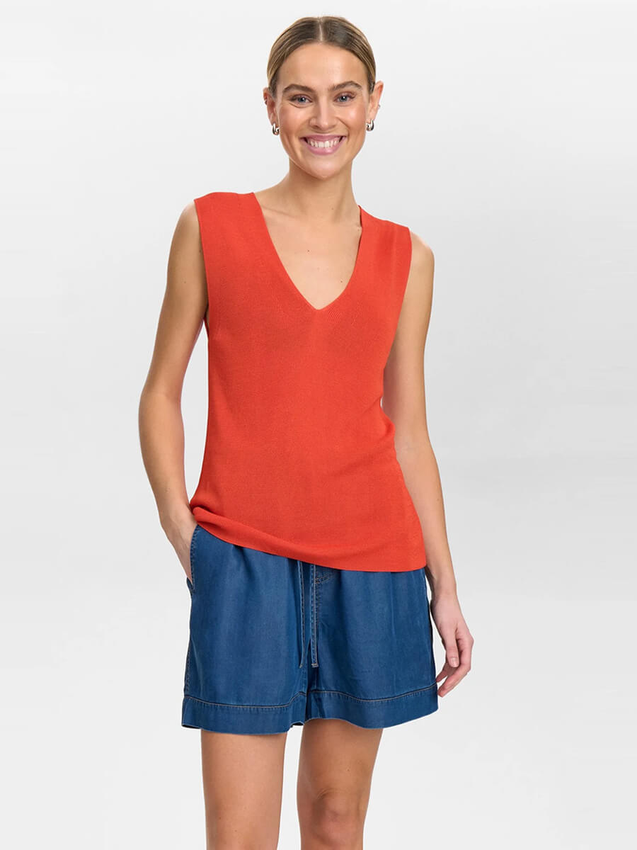 Numph Nutampa Vest - Cherry Tomato