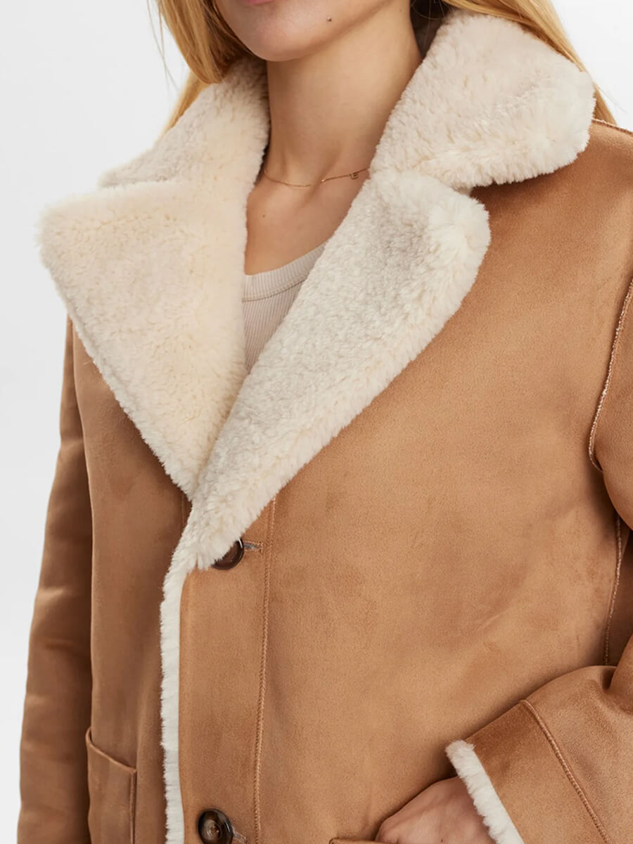 Numph - Nuelliot Reversible Coat - Cognac