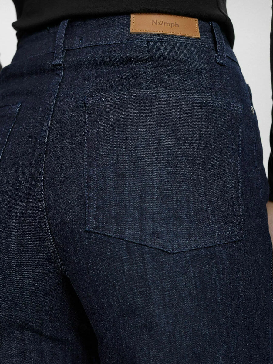 Numph - Nuparis Long Pants - Dark Denim Blue 3