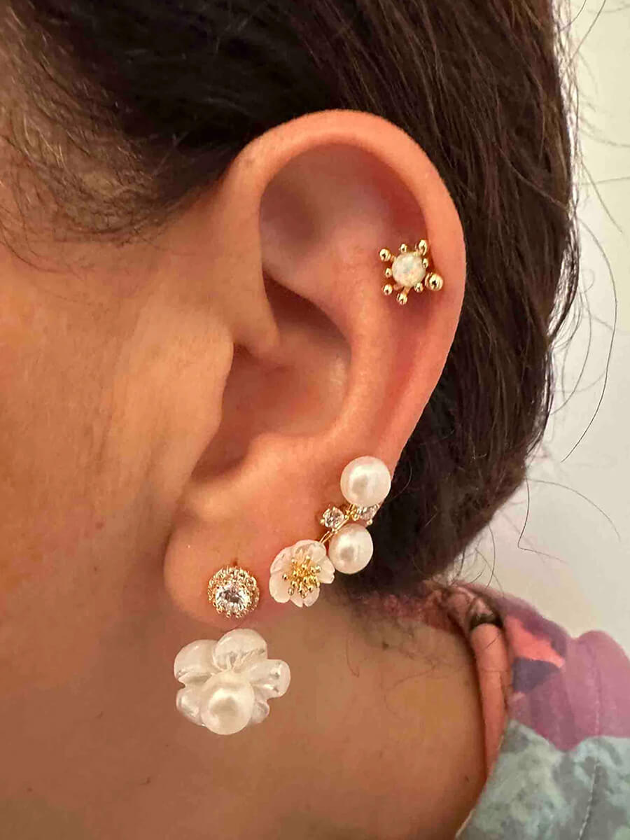 Nuni- Mabel Earrings - Pearl
