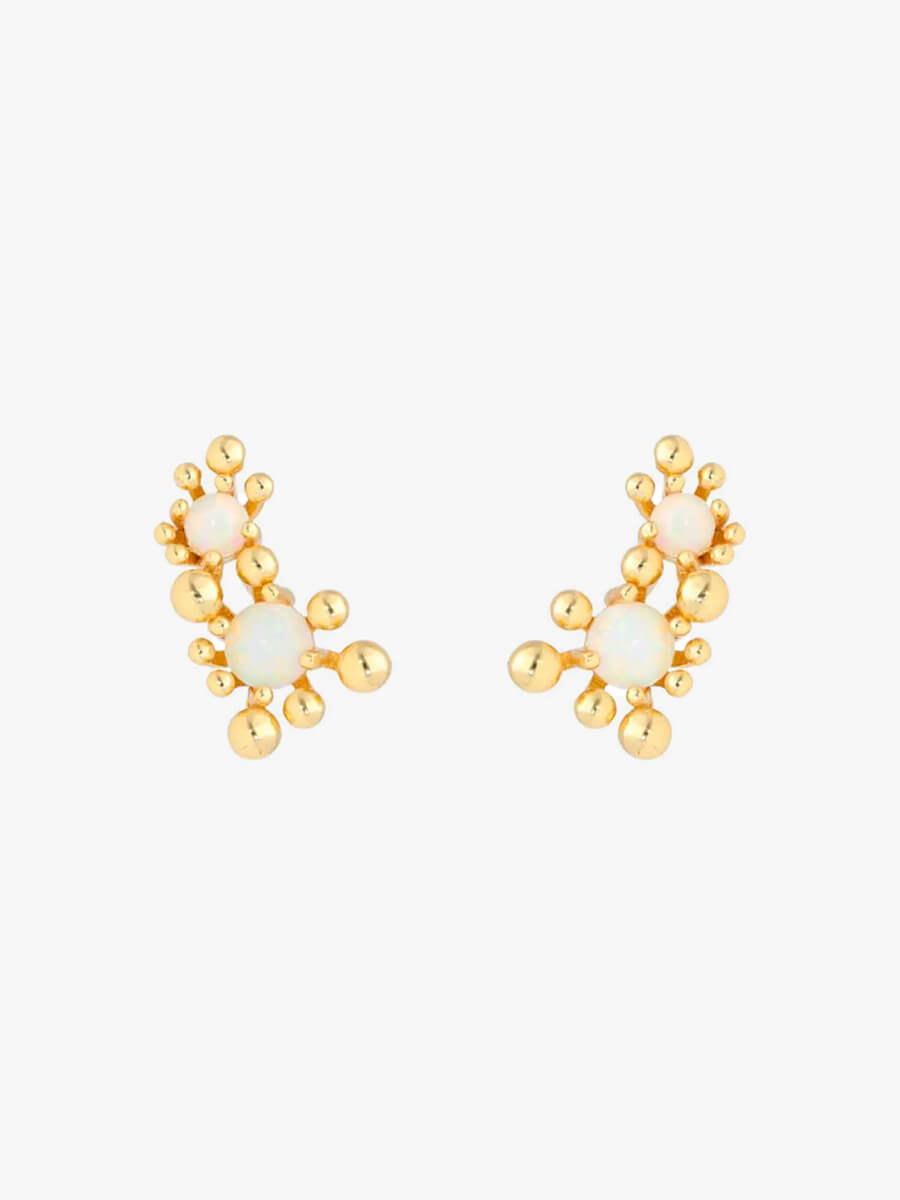 Nuni - Winnie Duo Earrings - Off-White