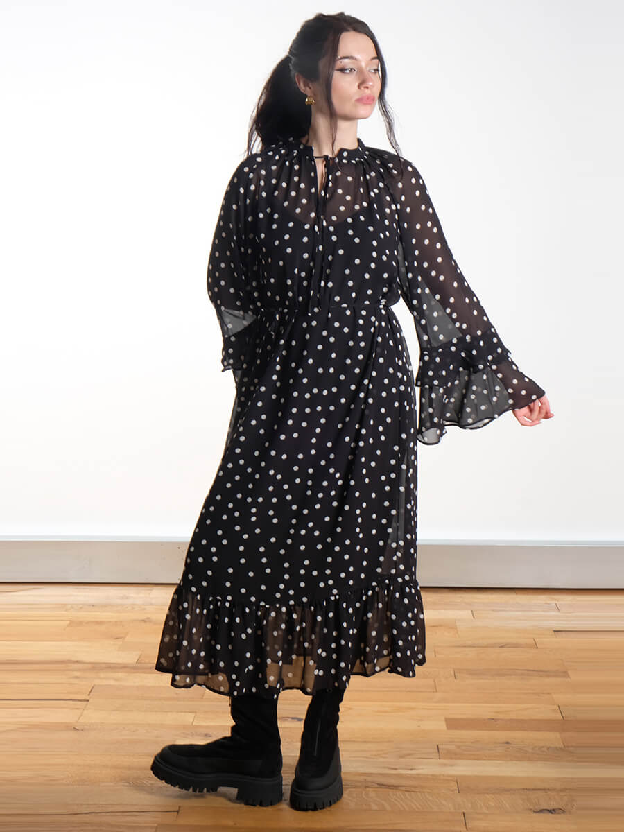 OBJECT
Gina Polka Dot Maxi Dress