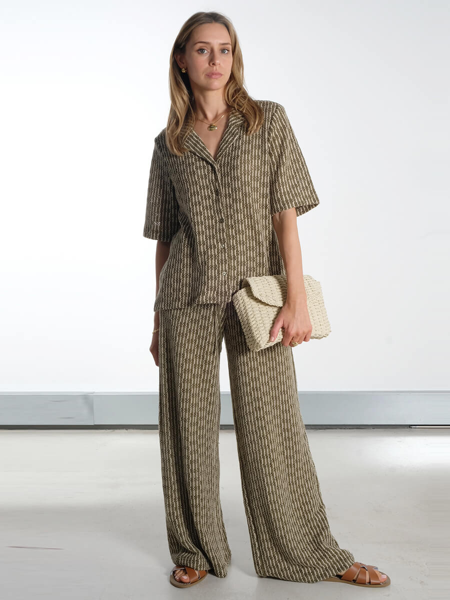 OBJECT Isja Knitted Shirt and Trousers