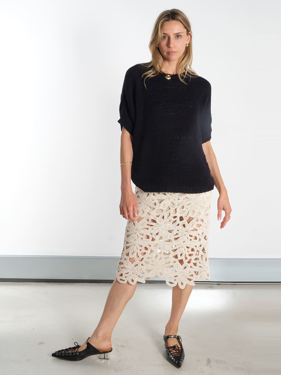 SIBIN LINNEBJERG - Hope Knit T-Shirt Black