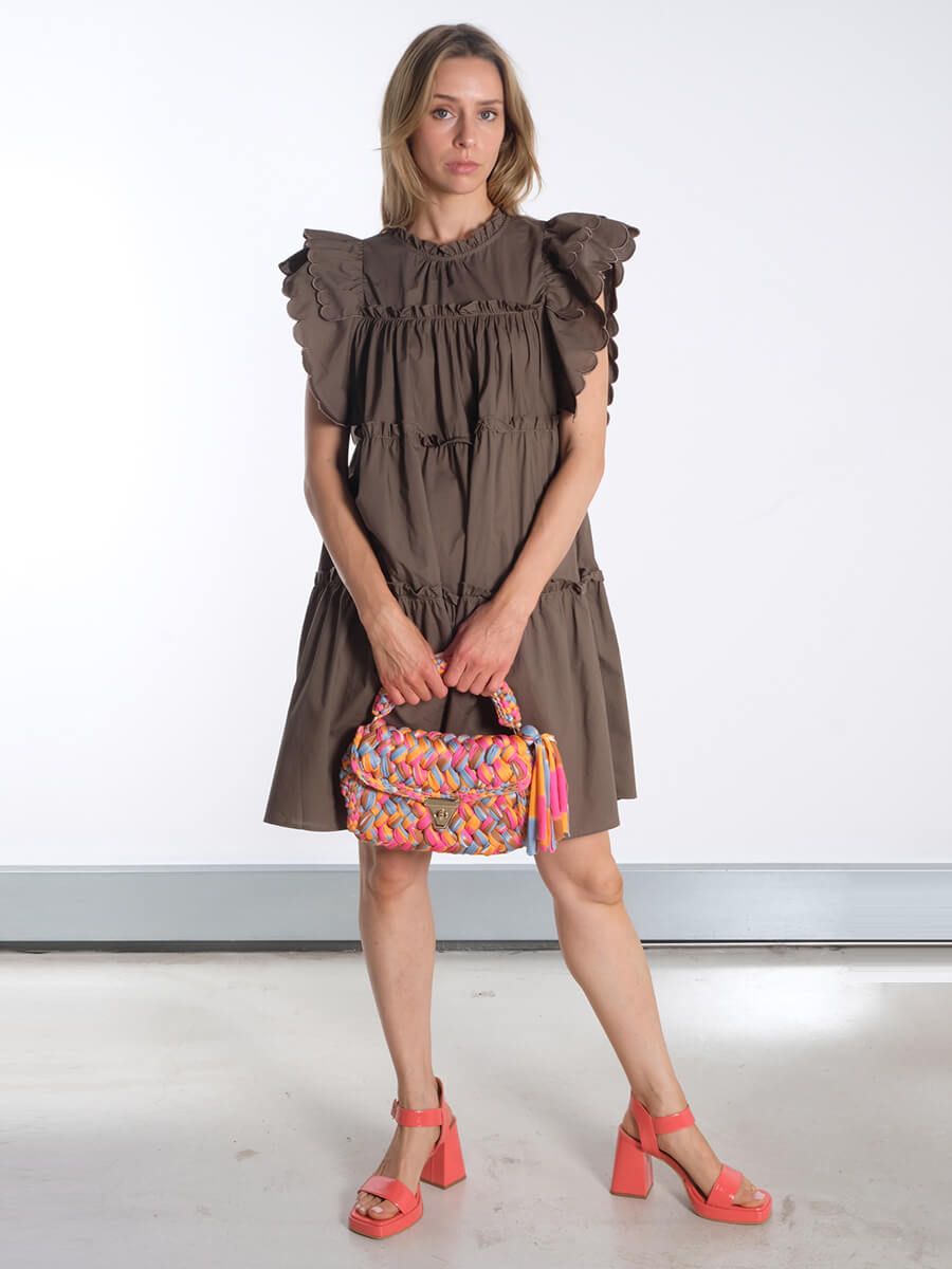OBJECT
OBJHope Ruffled Mini Dress - Morel