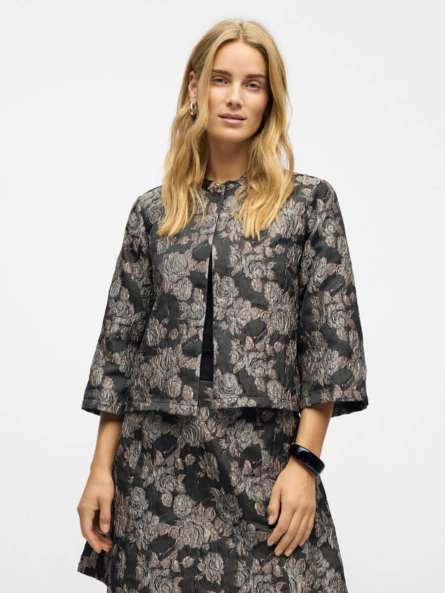 OBJECT Juna High Neck Floral Shirt