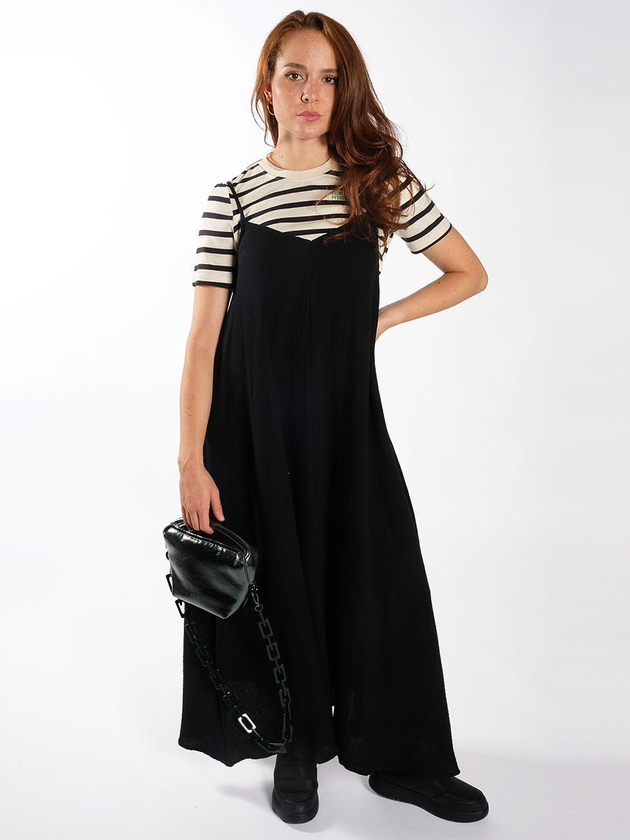 Object Carina Cotton Midi Dress - Black