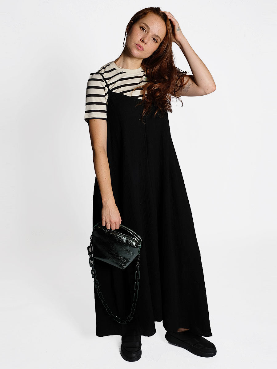 Object Carina Cotton Midi Dress - Black