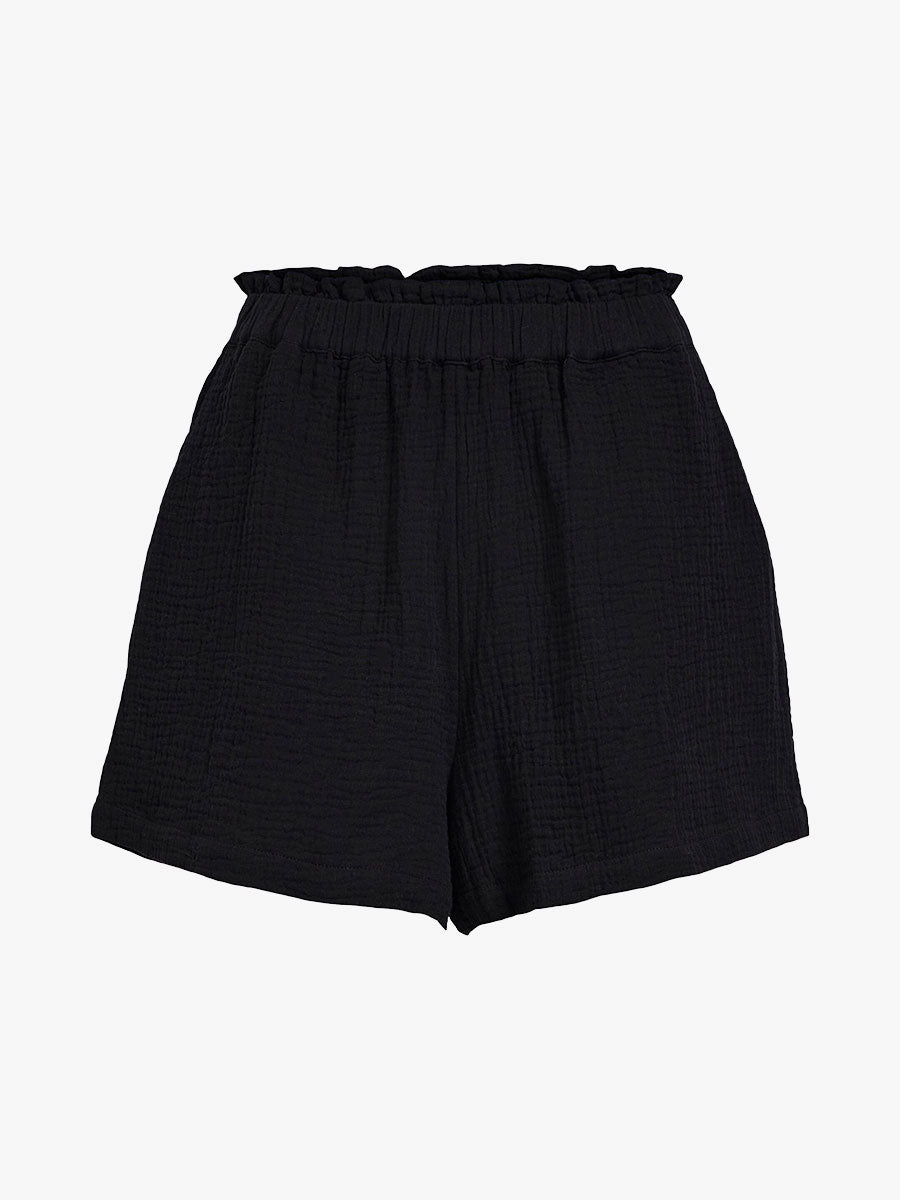 Object Carina Cotton Shorts - Black