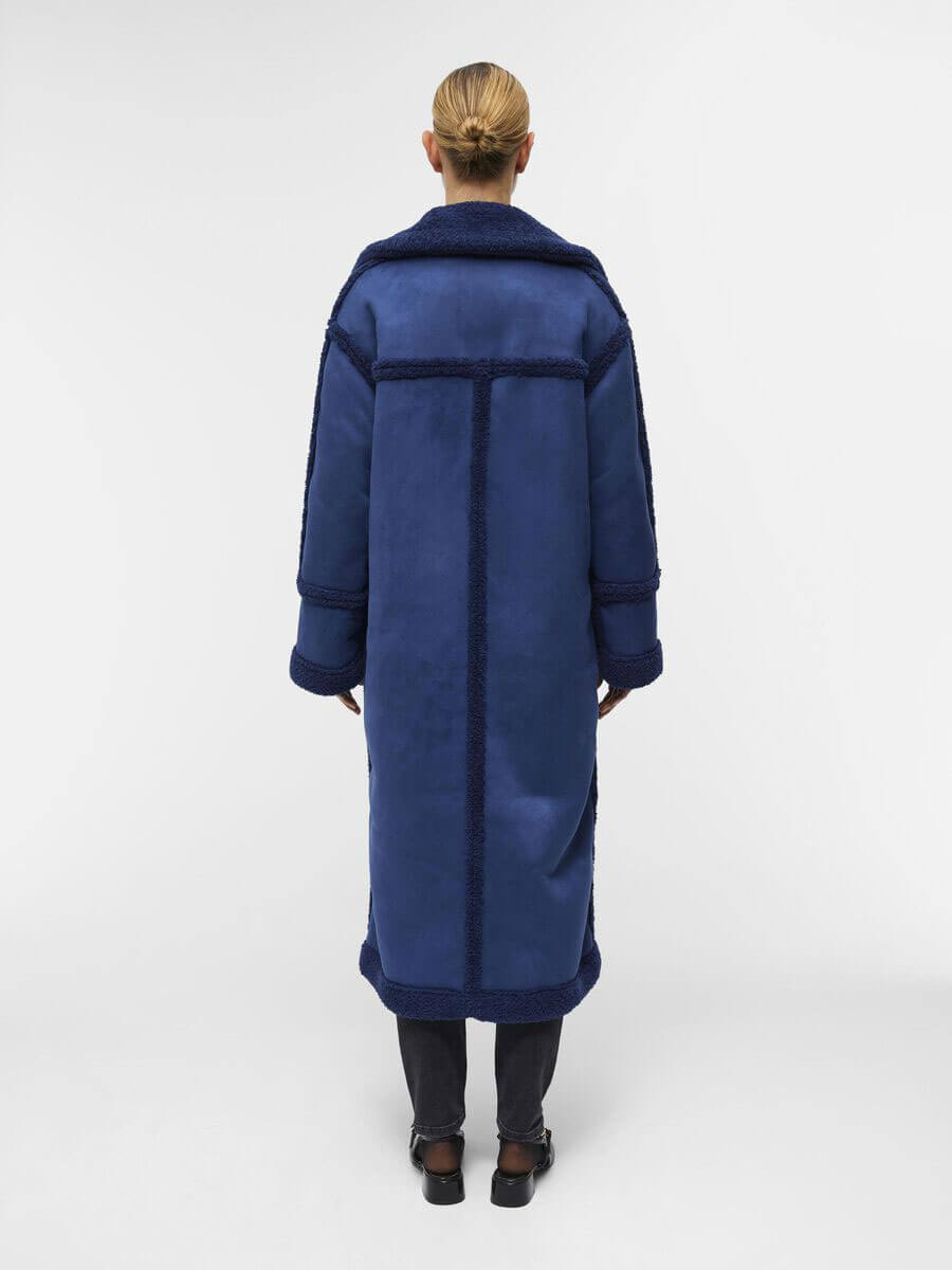Object Khalesi Teddy-Lined Coat - Estate Blue