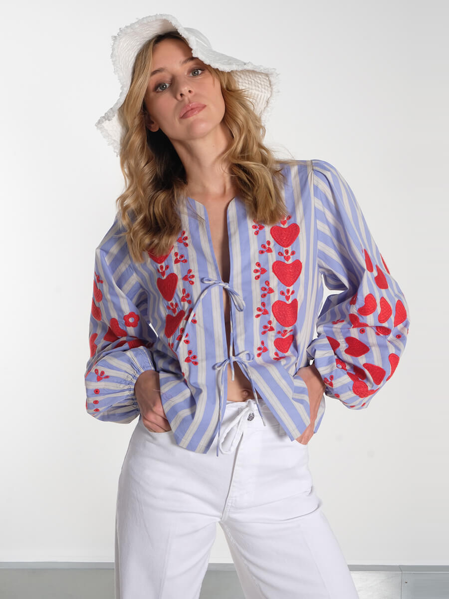 Object - OBJLuana Denim Bucket Hat – White Sissel - Elisabeth Top