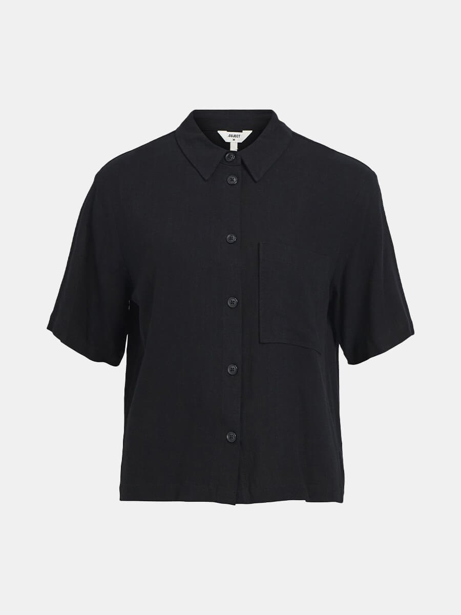 Object-Sanne-Short-Sleeved-Shirt-Black