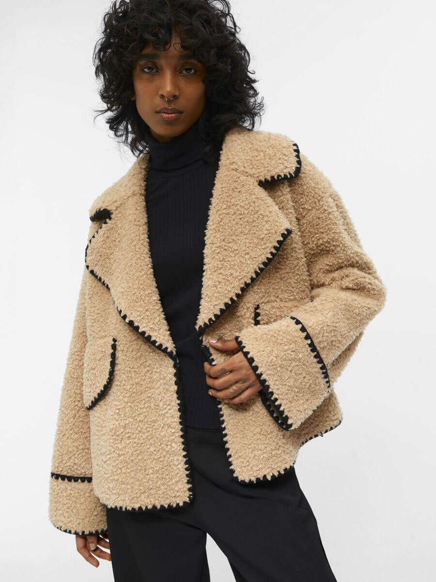 Bershka teddy bear outlet jacket