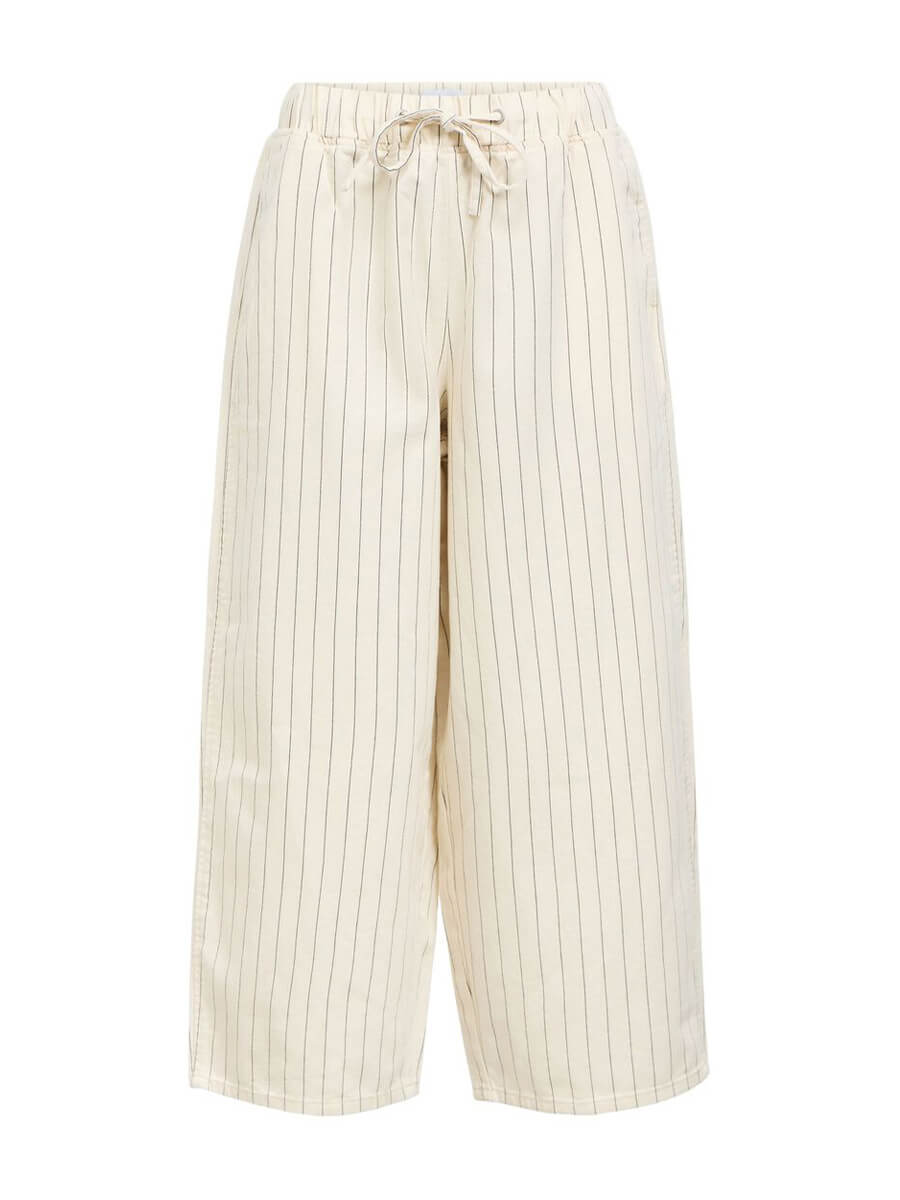 Object Cally Denim Pants - Birch/Black