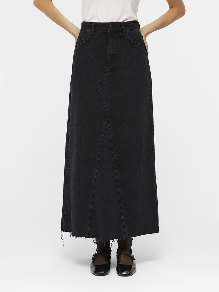 Object Harlow Denim Skirt - Black