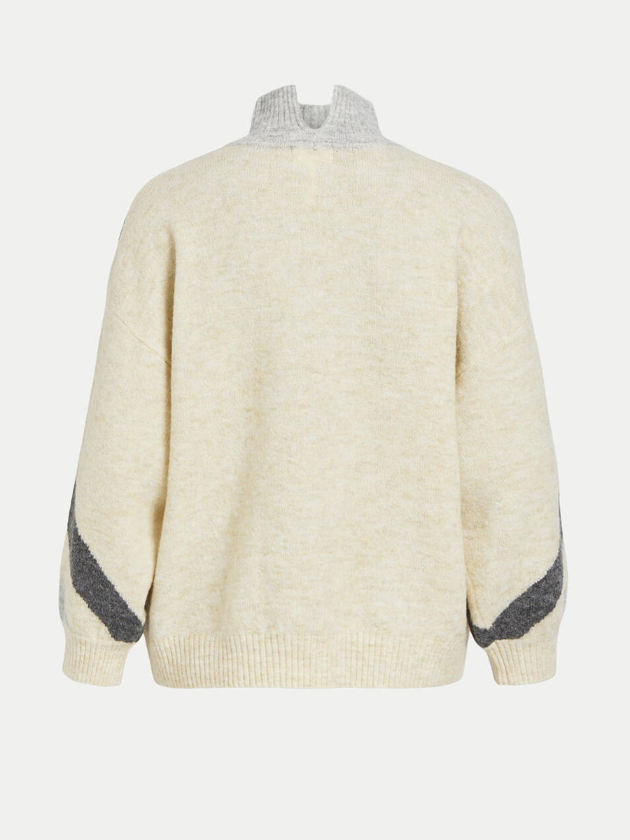 Object Joya L/S Knit Pullover - Sandshell