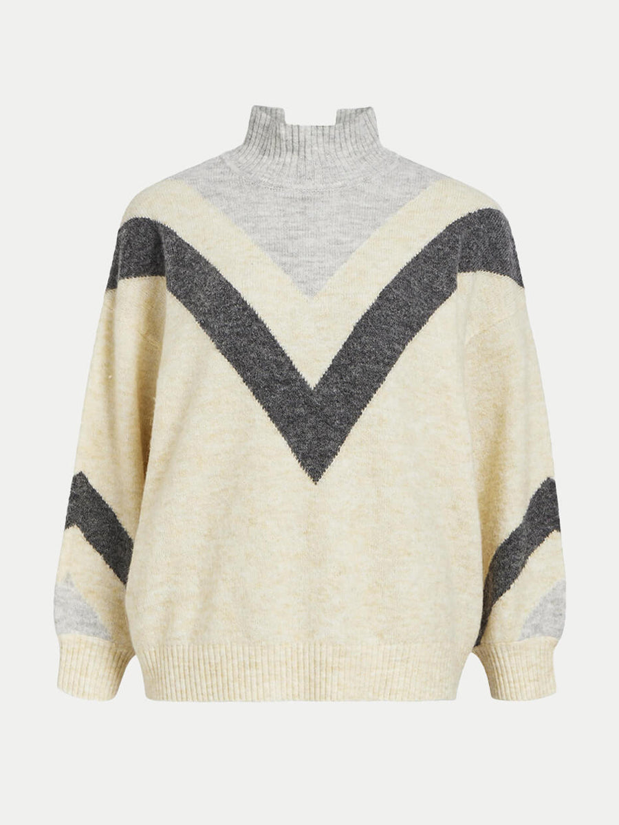 Object Joya L/S Knit Pullover - Sandshell