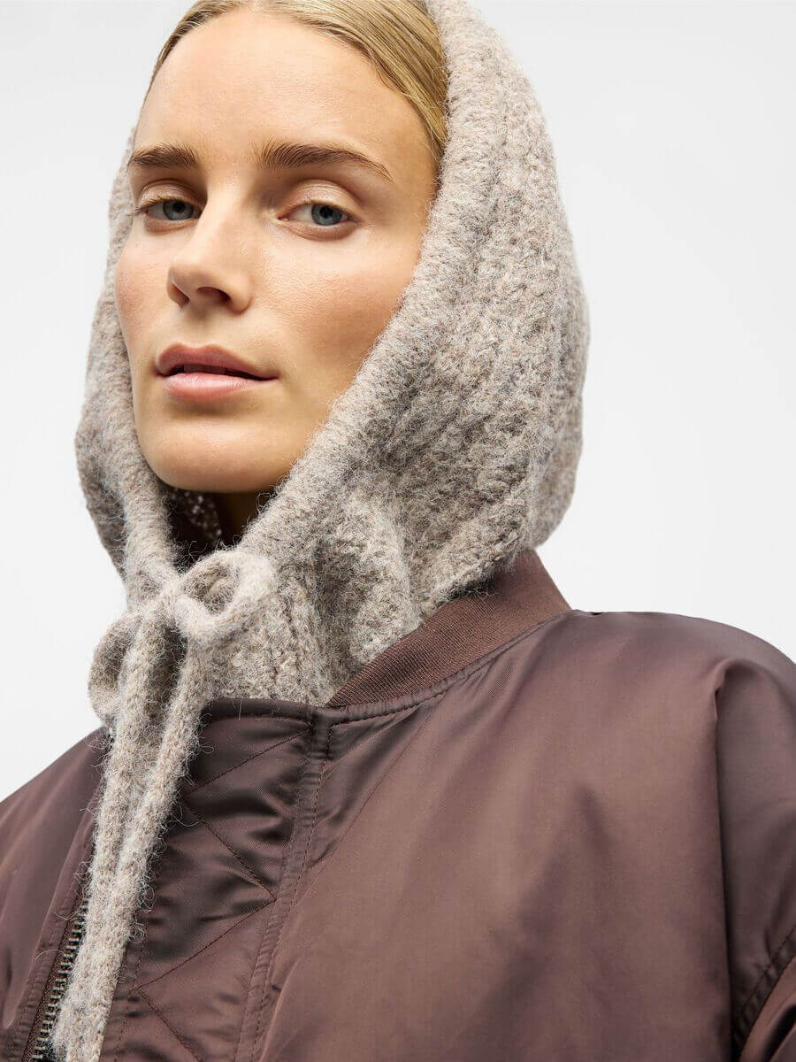 Object Milu Bow Balaclava - Humus -beige