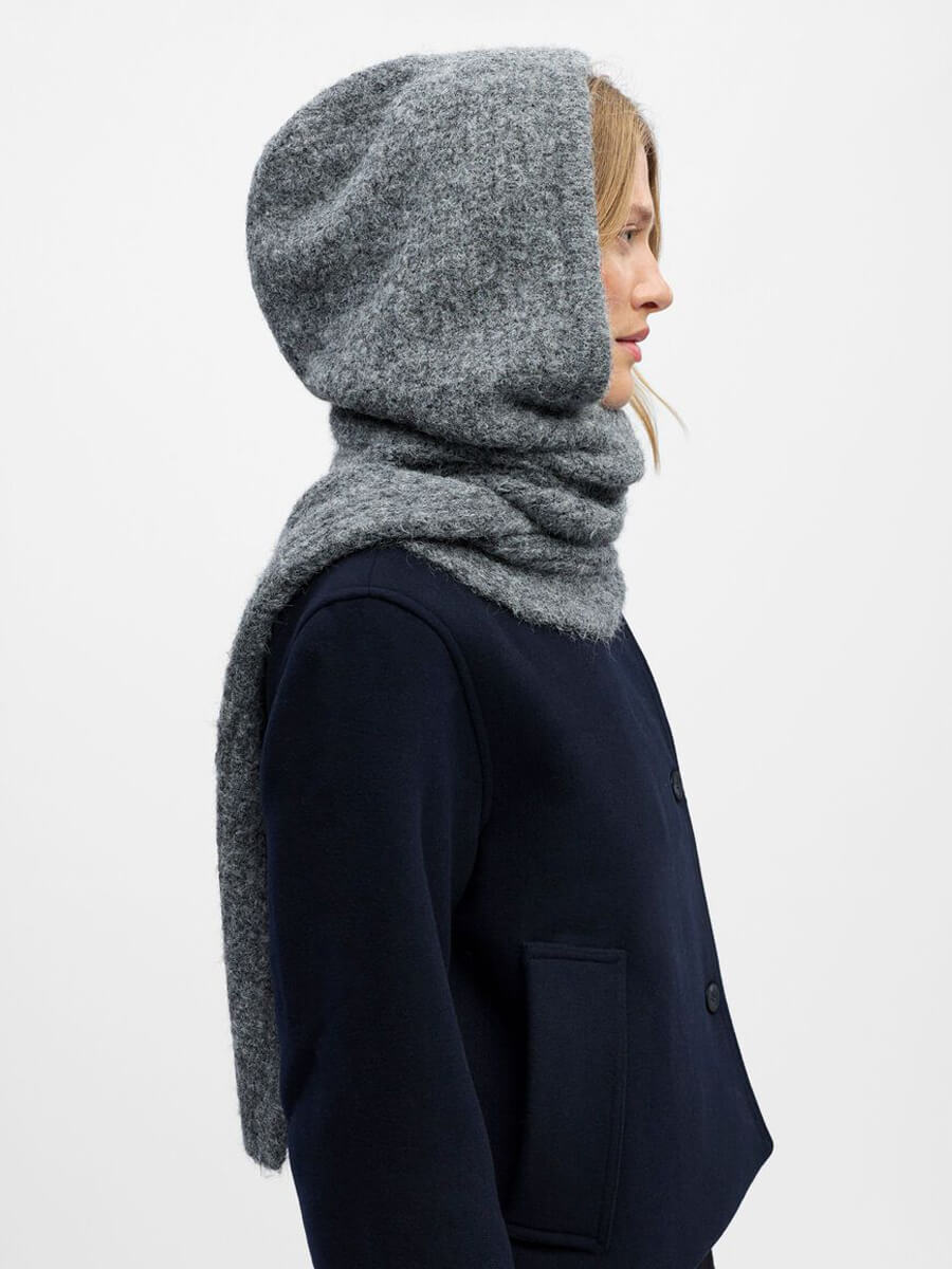 Object Milu Scarf Balaclava - Medium Grey Melange.