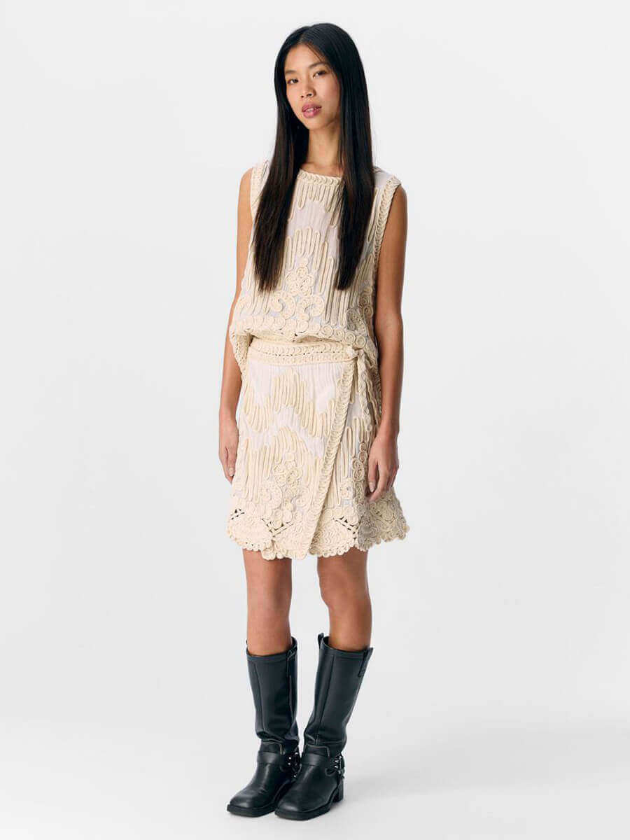 Object Prima Embroidered Wrap Skirt