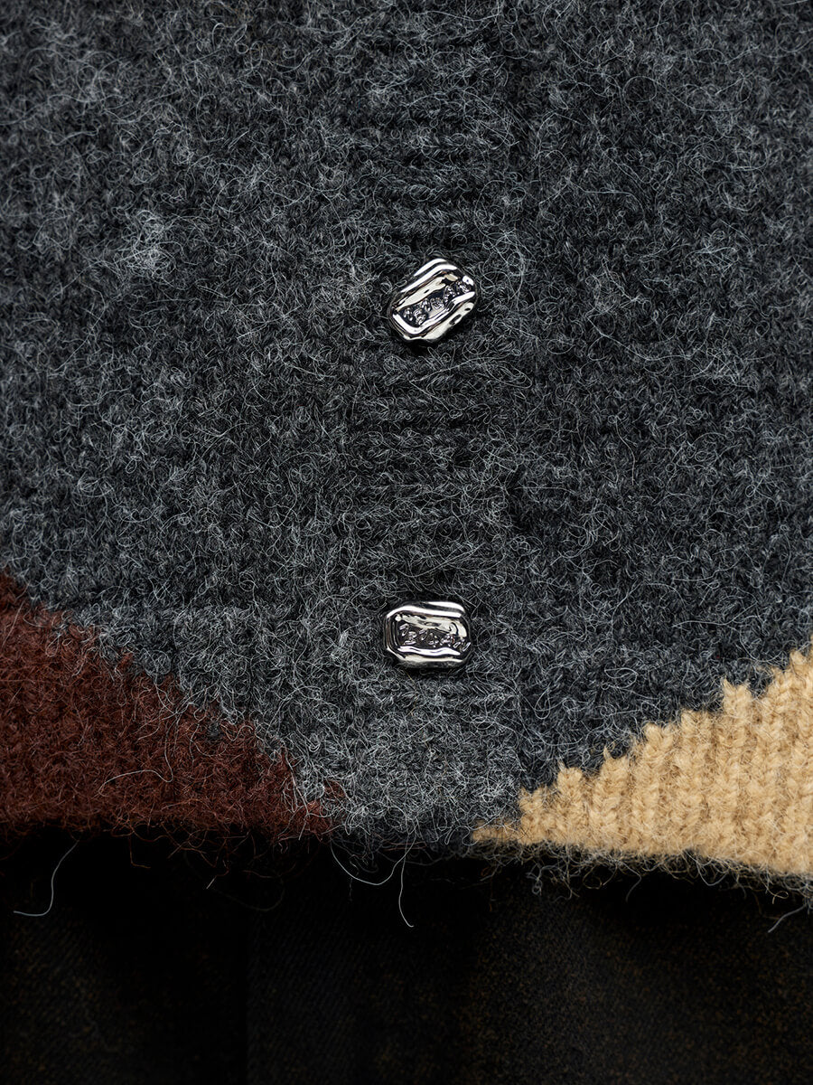 Object Zena Argyle Knitted Vest