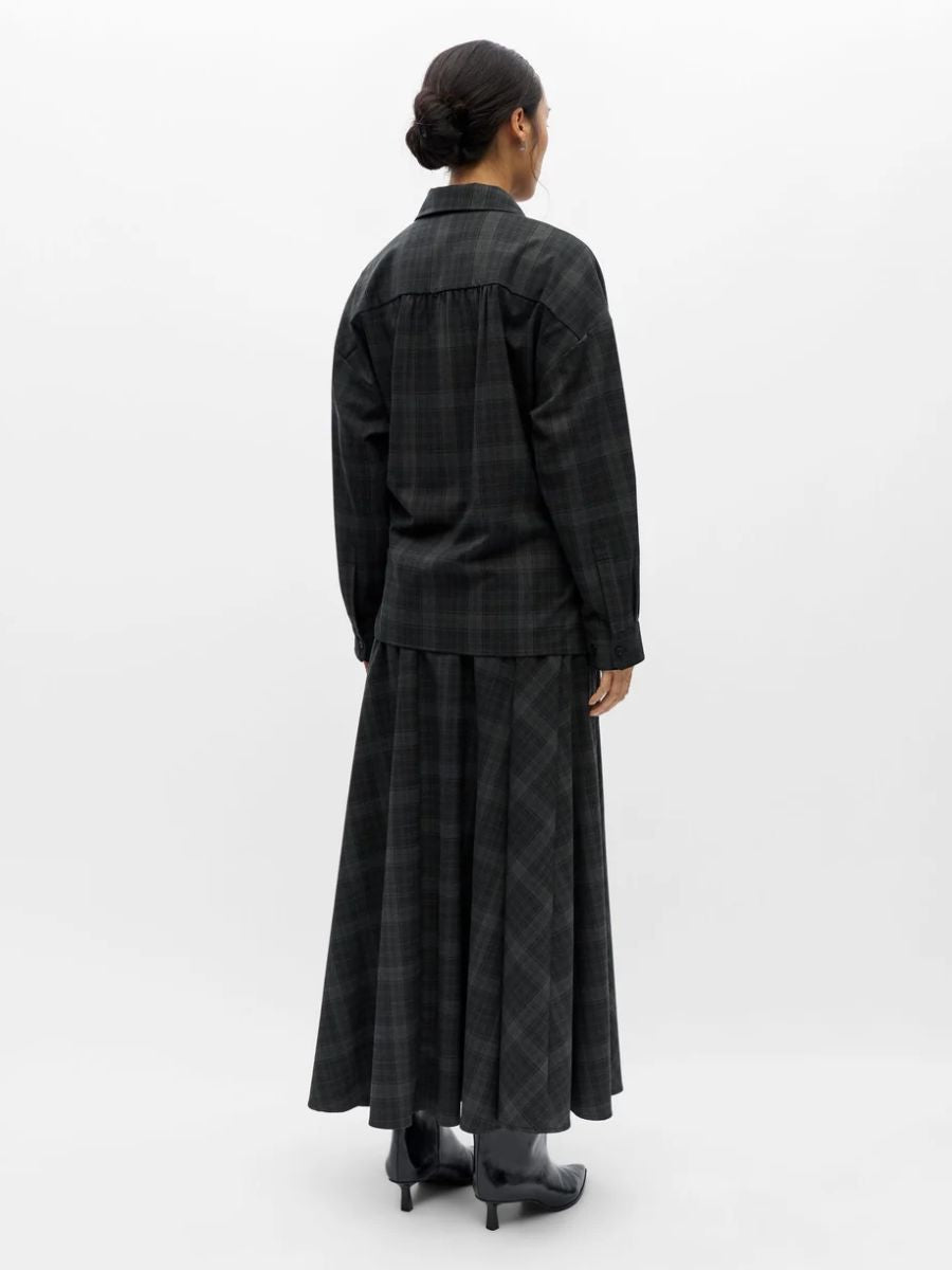 Object - Diena Shirt - Check Gun Metal