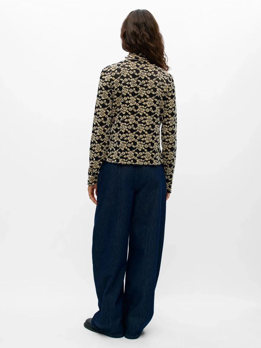 Object - Helmi Top - Black/Birch