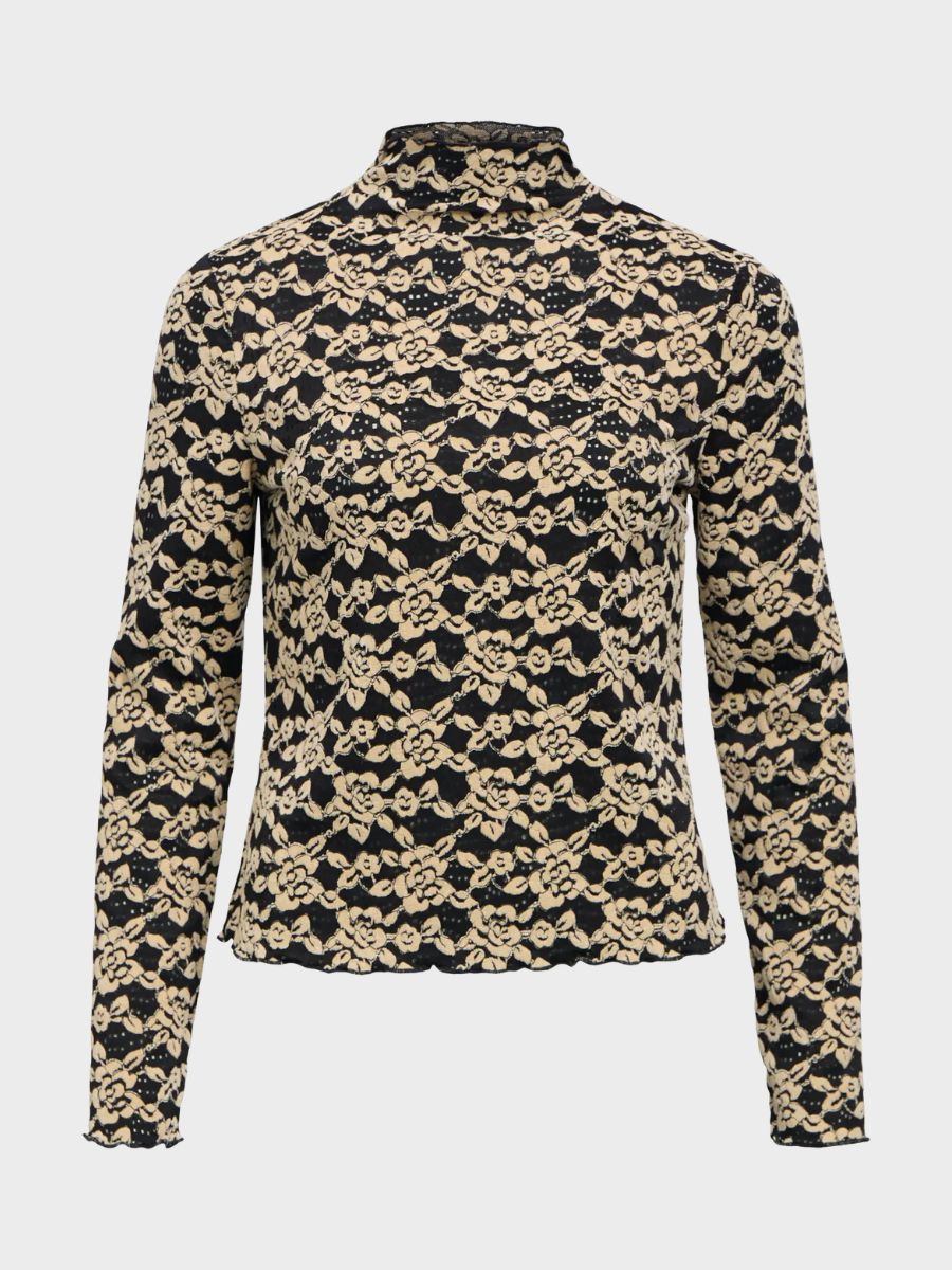 Object - Helmi Top - Black/Birch
