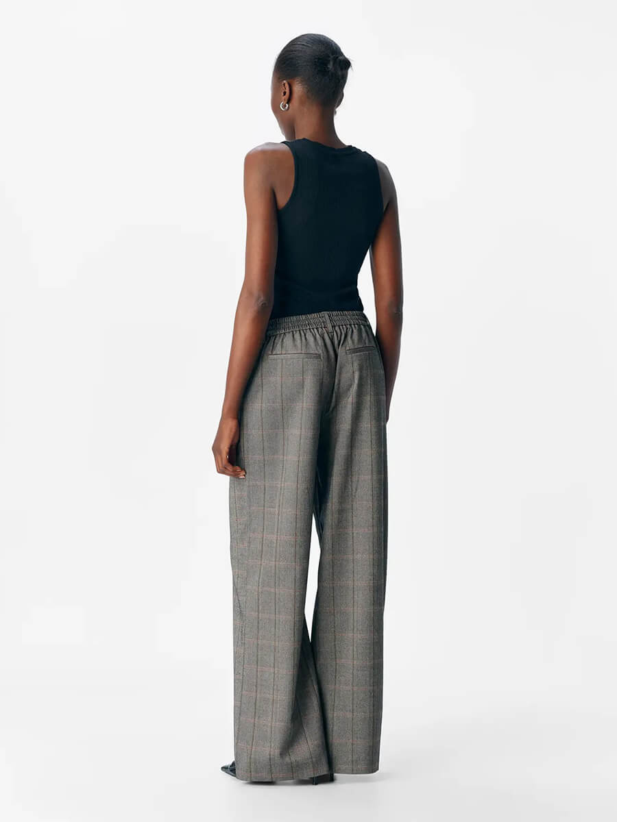 Object - Lisa Wide Pants - Black Humus/Tannin