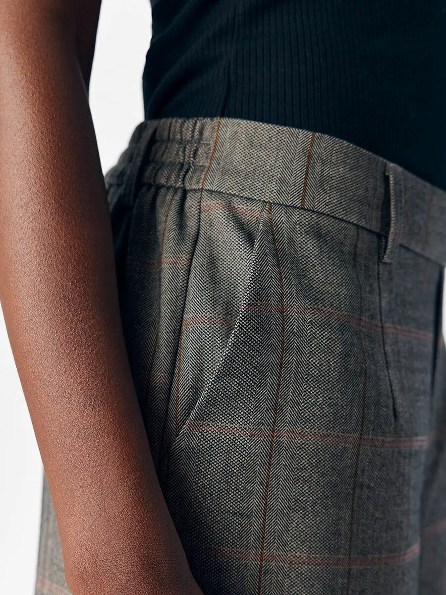 Object - Lisa Wide Pants - Black Humus/Tannin