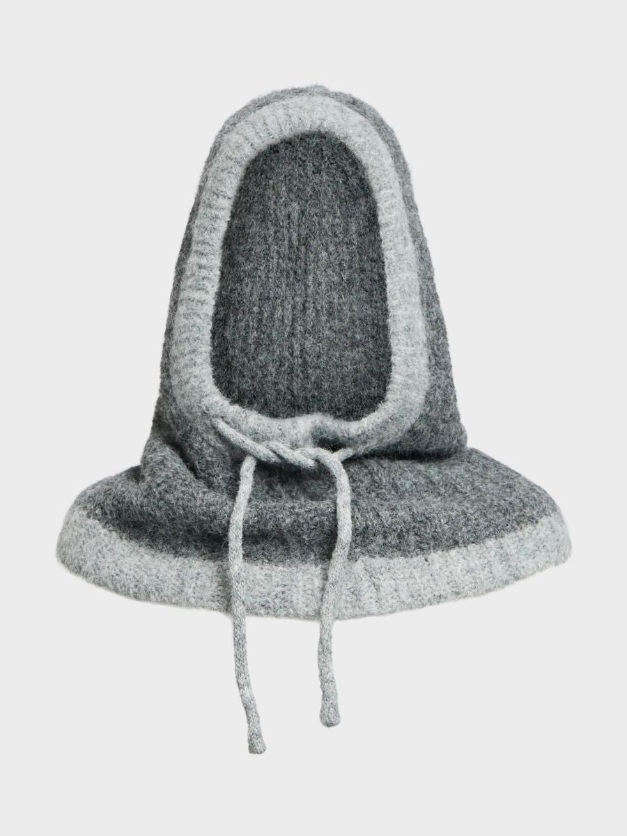 Object - Milu Knitted Balaclava - Medium Grey Melange