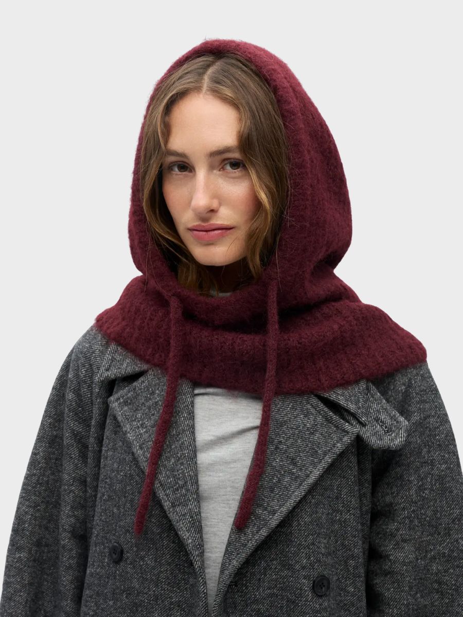 Object - Milu Knitted Balaclava - Windsor Wine Melange