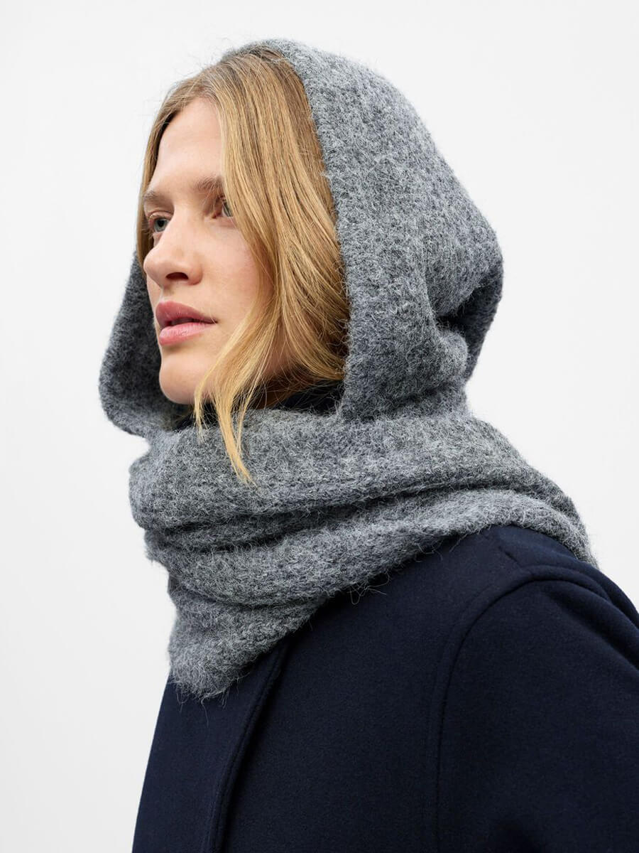 Obkect Milu Scarf Balaclava - Medium Grey Melange.