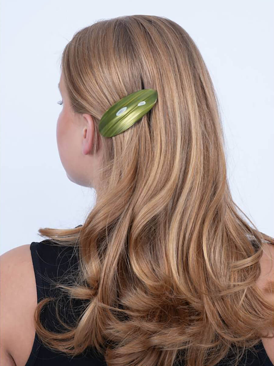 SUI AVA Oval Peppermint Pop Clip - Spinach Green