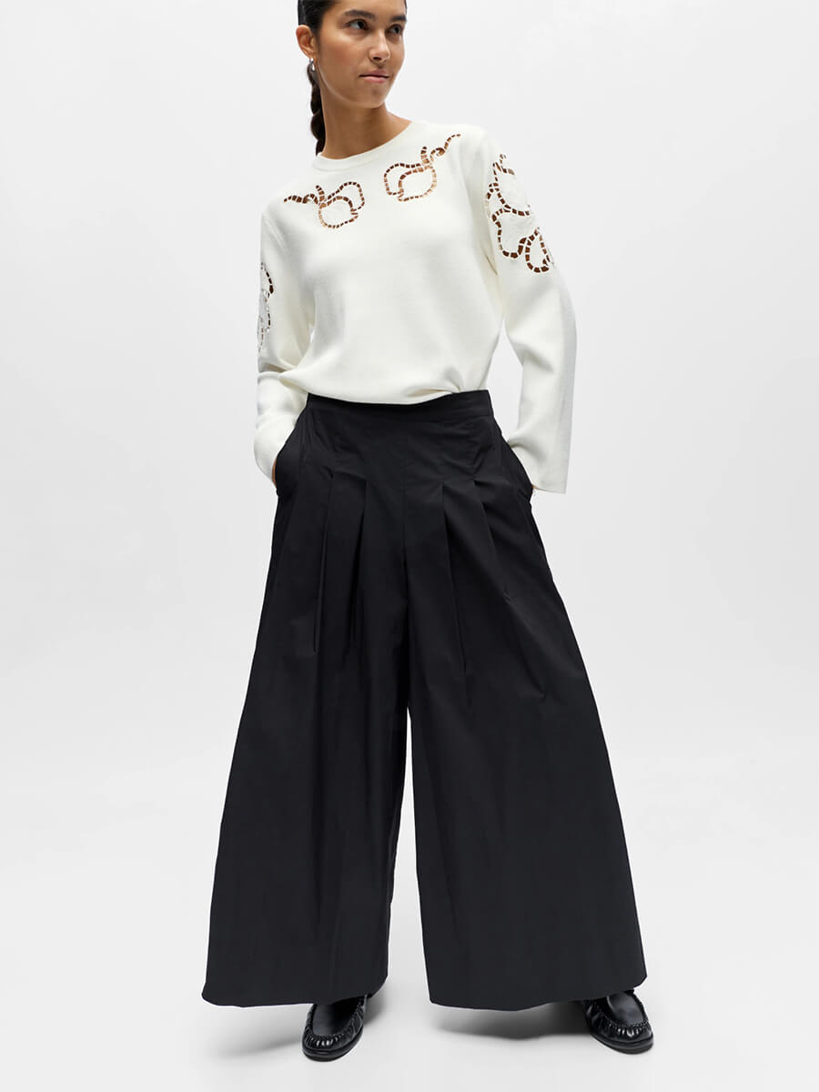 OBJECT
Paige Plisse Culotte Trousers