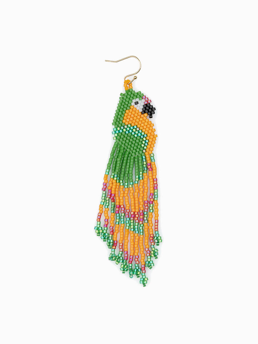 Sui Ava Parrot Miyuki Earring - Green