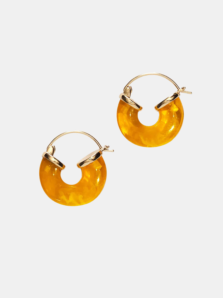 Anni Lu Petit Swell Hoops - Amber